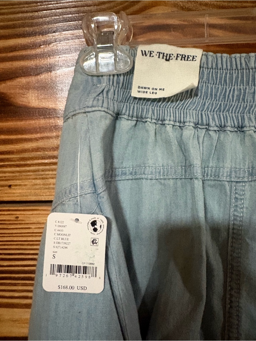We The Free Dawn on Me Light Blue Wide-Leg Jeans with Front Side Pockets - Picture 2 of 5